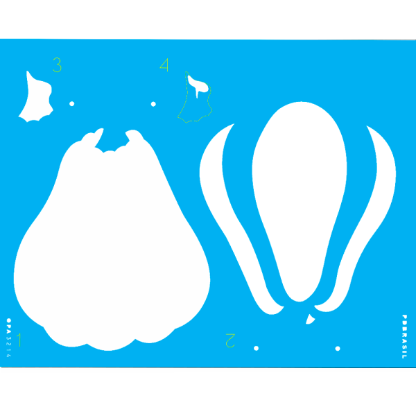 Encontraproduto.com.br - Stencil de Acetato para Pintura Simples OPA 20 x 25 cm Abóbora Pescoço – OPA3214