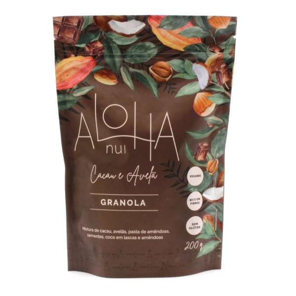 Encontraproduto.com.br - Granola com Cacau e Avelã Aloha Nui 200g