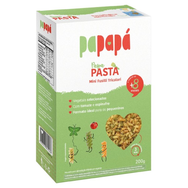 Encontraproduto.com.br - Macarrão Infantil Mini Fusilli Tricolori com Vegetais Papapá 200g