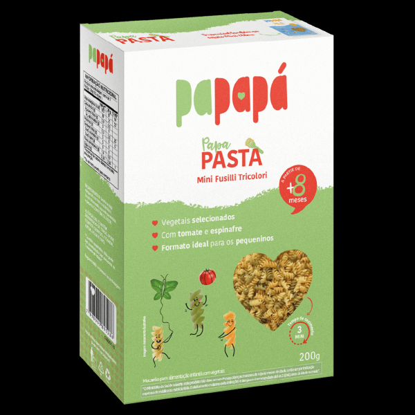 Encontraproduto.com.br - Macarrão Infantil Mini Fusilli Tricolori com Vegetais Papapá 200g