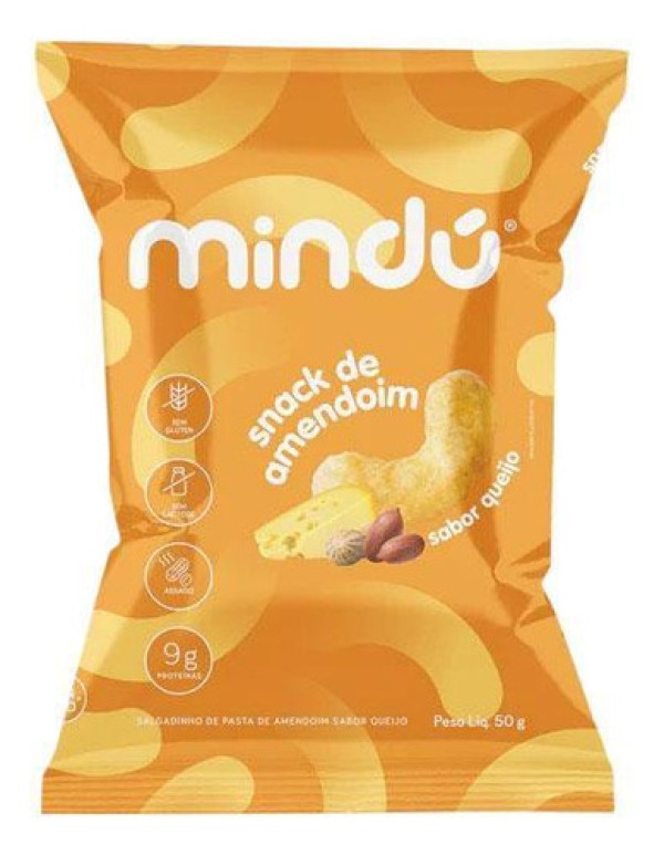 Snack De Amendoim Queijo Mindú 50g