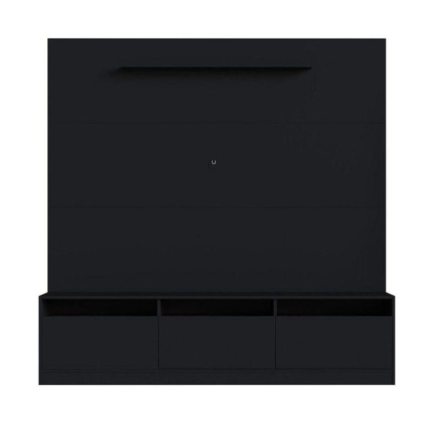 Encontraproduto.com.br - Home Theater Para Tv Com 3 Portas E 3 Nichos 1,46 M Cor:preto Preto