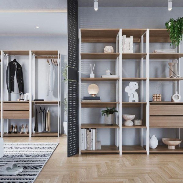 Encontraproduto.com.br - Estante Com Cabideiro Linha Closet