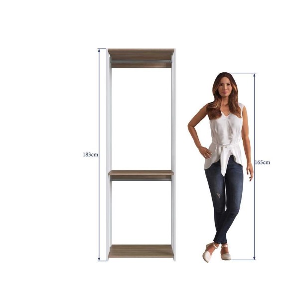 Encontraproduto.com.br - Estante Com Cabideiro Linha Closet