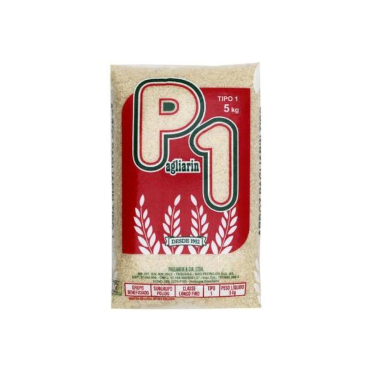 Encontraproduto.com.br - Arroz Pagliarin T1 Branco 5KG