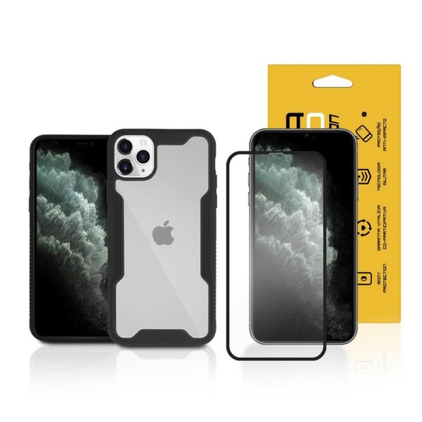 Encontraproduto.com.br - Kit Capa Dual Shock e Película Coverage Color para iPhone 11 Pro - Gorila Shield
