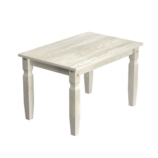 Mesa de Jantar em Madeira Pátina Branca 120x80 cm Elliottiis