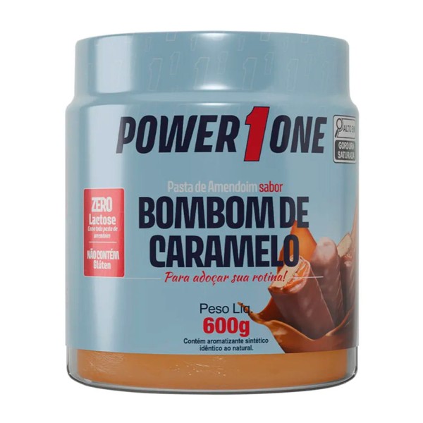 Pasta de Amendoim Power One Sabor Bombom de Caramelo - 600g
