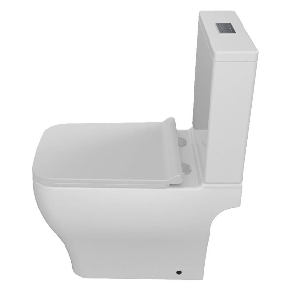 Encontraproduto.com.br - Kit Vaso Sanitário Com Caixa Acoplada E Assento Soft Close Sentiero Acqua Brasil Branco Brilhante
