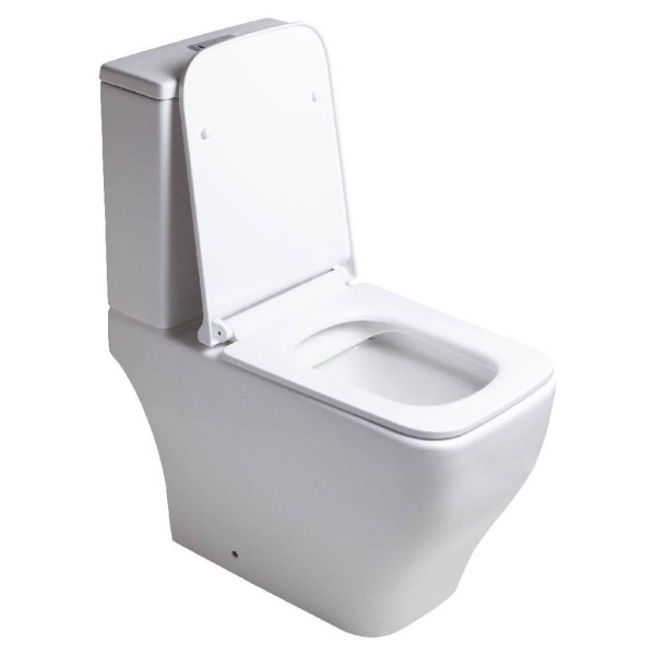 Encontraproduto.com.br - Kit Vaso Sanitário Com Caixa Acoplada E Assento Soft Close Sentiero Acqua Brasil Branco Brilhante