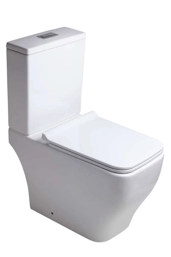 Encontraproduto.com.br - Kit Vaso Sanitário Com Caixa Acoplada E Assento Soft Close Sentiero Acqua Brasil Branco Brilhante