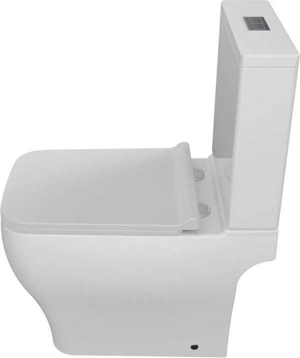 Encontraproduto.com.br - Kit Vaso Sanitário Com Caixa Acoplada E Assento Soft Close Sentiero Acqua Brasil Branco Brilhante