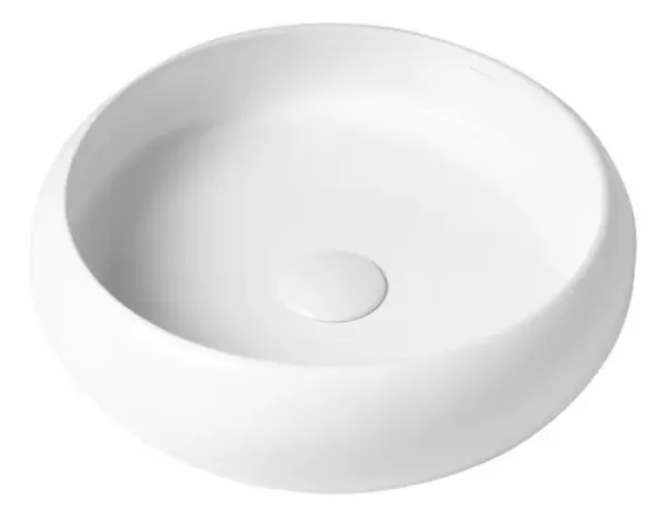 Cuba de Apoio Redonda de 40x12cm Vulacano Ref.12.0211.0101G Branco Acqua