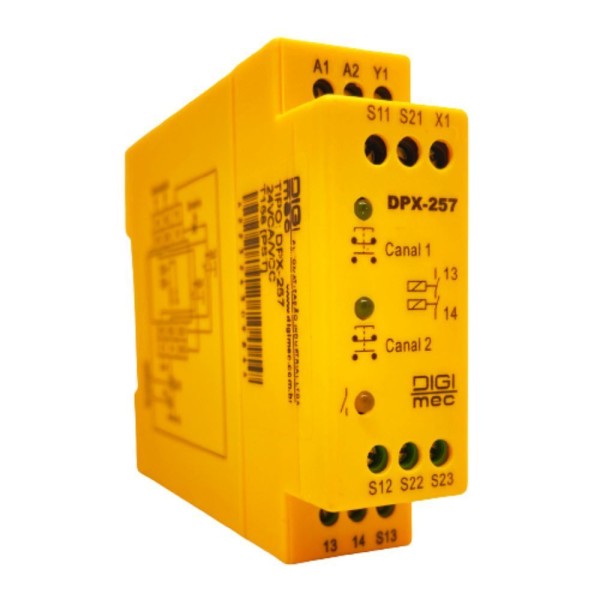 Relé De Acionamento Bimanual Duplo Canal 2na+2nf-cat. 4 - Nbm-14.153 -alimen. 24vca/vca-dpx-257-t158
