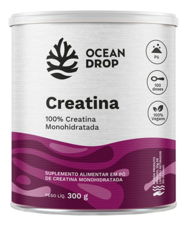 Creatina Monohidratada em Pó - 300g - Ocean Drop