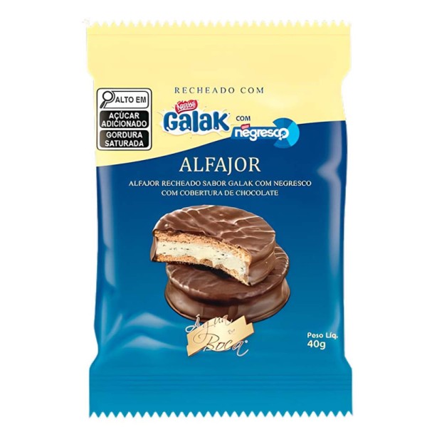 Encontraproduto.com.br - Alfajor Galak Com Negresco 40g Agua Na Boca