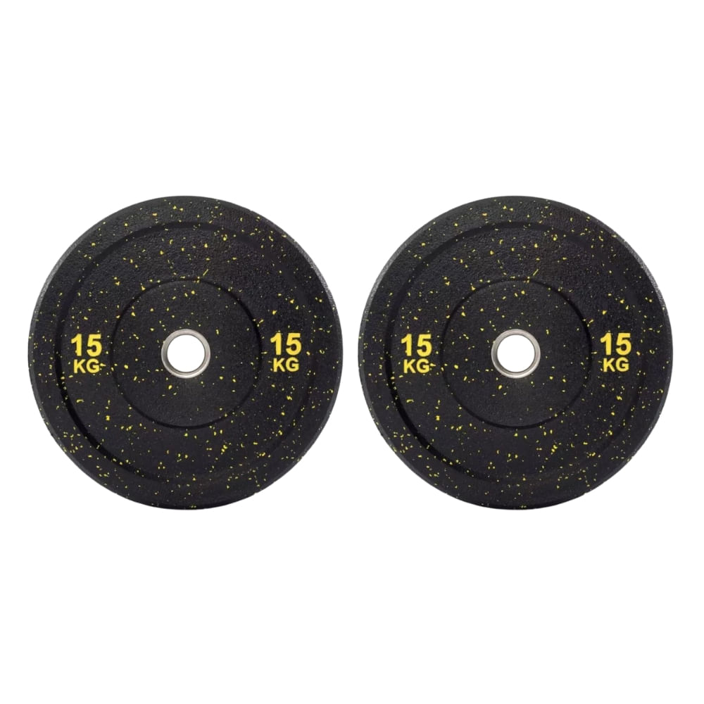 Encontraproduto.com.br - Anilhas Olímpica Bumper 15 Kg - Durabilidade E Absorção