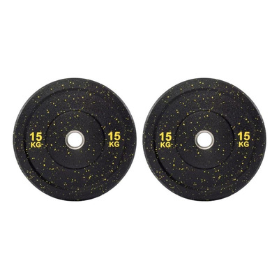 Encontraproduto.com.br - Anilhas Olímpica Bumper 15 Kg - Durabilidade E Absorção