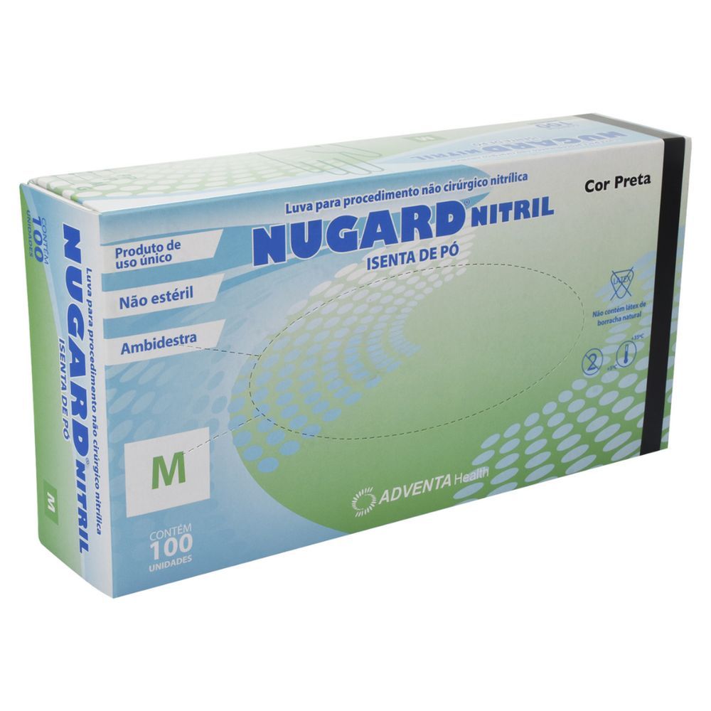 Encontraproduto.com.br - Luva de Procedimento Nitrílica Preta - Nugard