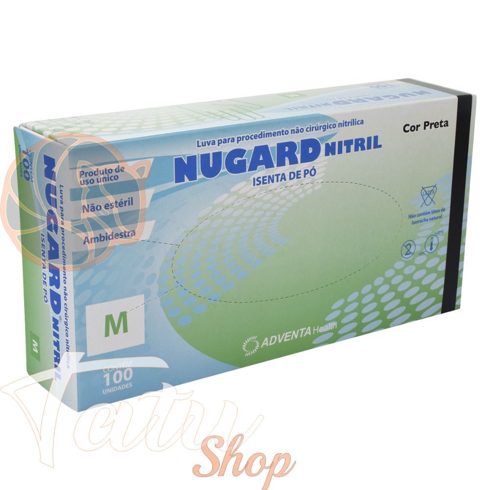 Encontraproduto.com.br - Luva de Procedimento Nitrílica Preta - Nugard