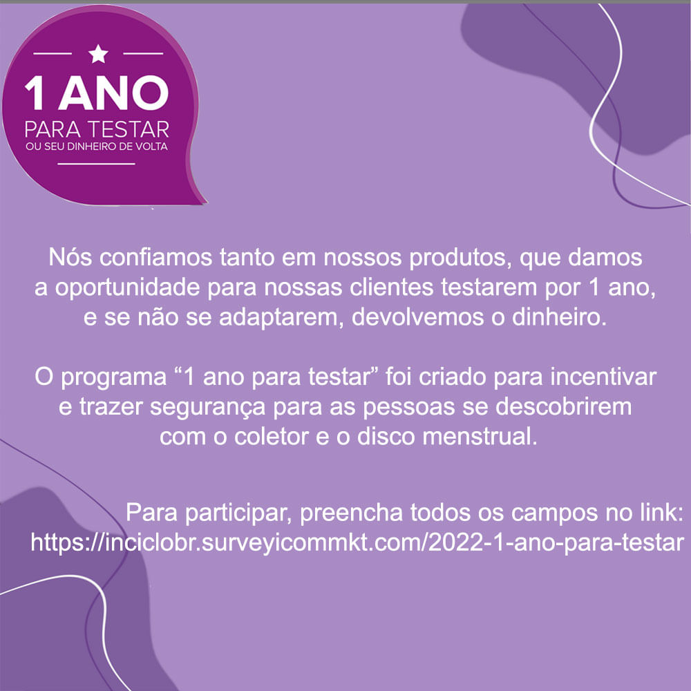 Encontraproduto.com.br - Coletor Menstrual Inciclo Modelo A (+30 Anos ou Com Filhos)
