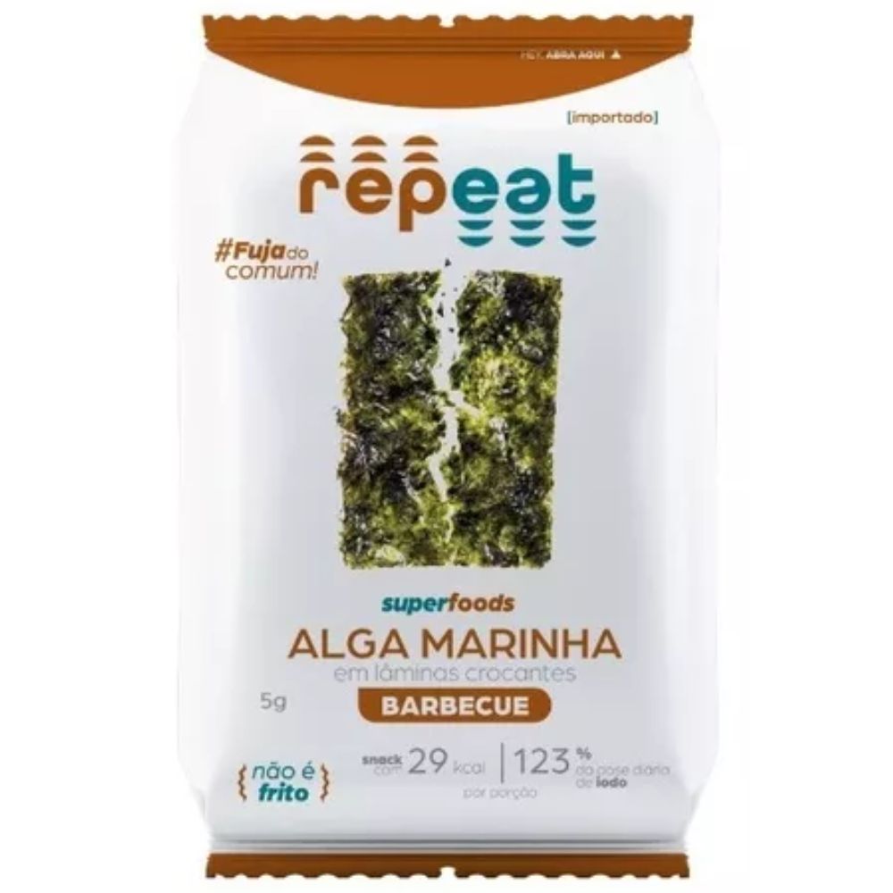 Encontraproduto.com.br - Snack de Algas Barbecue Veggie Repeat 5g