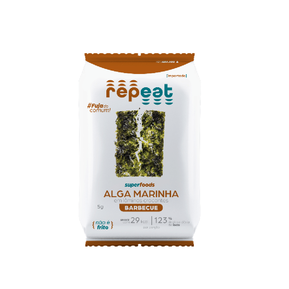 Encontraproduto.com.br - Snack de Algas Barbecue Veggie Repeat 5g