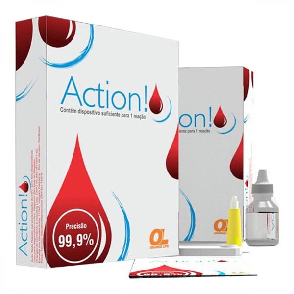 Encontraproduto.com.br - Teste Rápido de HIV Action Autoteste Orange Life 1 Unidade