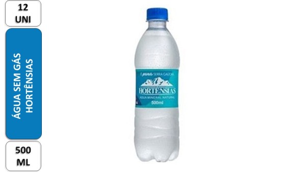 Encontraproduto.com.br - Água Mineral Hortênsias Sem Gás Pet 500ml