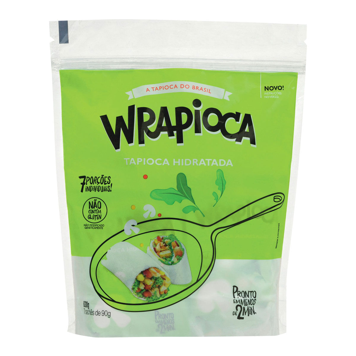 Encontraproduto.com.br - Tapioca Granulada Wrapioca com 7 Sachês 630g