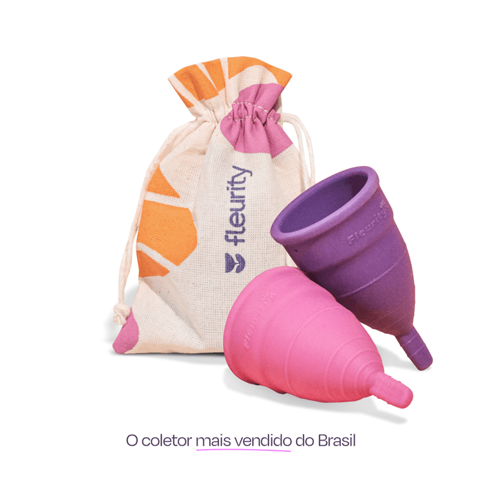 Encontraproduto.com.br - FLEURITY COLETOR MENSTRUAL TIPO 2 ROSA E ROXO x 2
