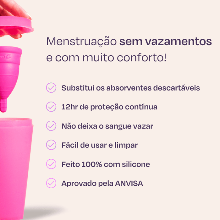 Encontraproduto.com.br - FLEURITY COLETOR MENSTRUAL TIPO 2 ROSA E ROXO x 2