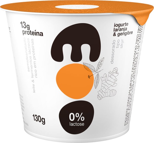 Iogurte Natural Tipo Skyr com Laranja e Gengibre Moo Pote 130g