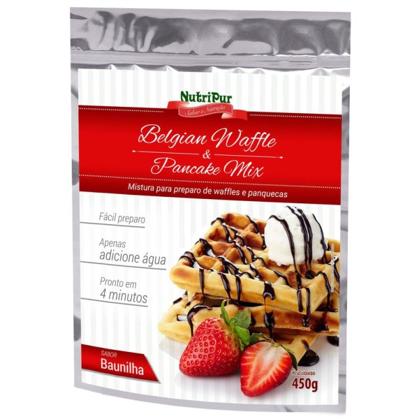 Encontraproduto.com.br - Mistura Para Waffle e Panqueca Nutripur 450g