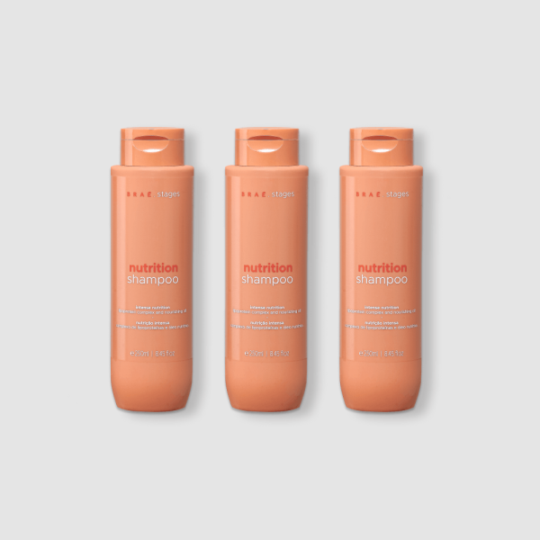 Encontraproduto.com.br - KIT 3 Shampoo de Nutrição Braé Stages
