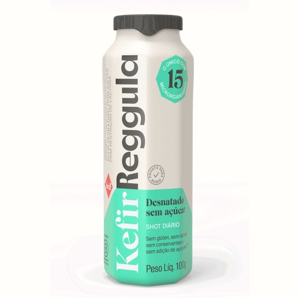 Encontraproduto.com.br - Leite Fermentado Kefir Keiff Reggula Desnatado Sem Açúcar 100g