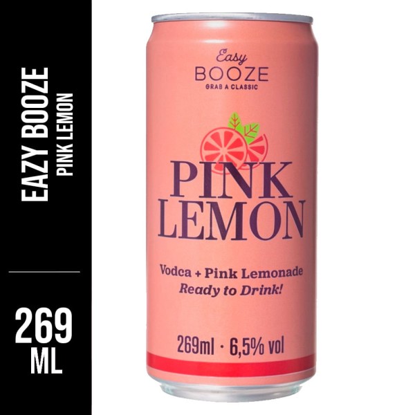 Encontraproduto.com.br - Easy Booze Lata 269ml Vodka+pink Lemon - 12 Unidades