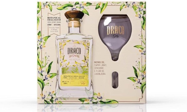 Encontraproduto.com.br - Kit Gin Néroli Draco 750mL + Taça