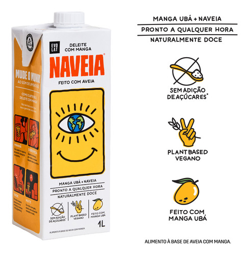 Bebida Vegetal Naveia Manga Caixa 1l - Vegano