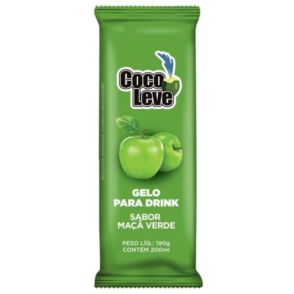 Encontraproduto.com.br - Gelo Para Drink Coco Leve Sabor Maça Verde 190g