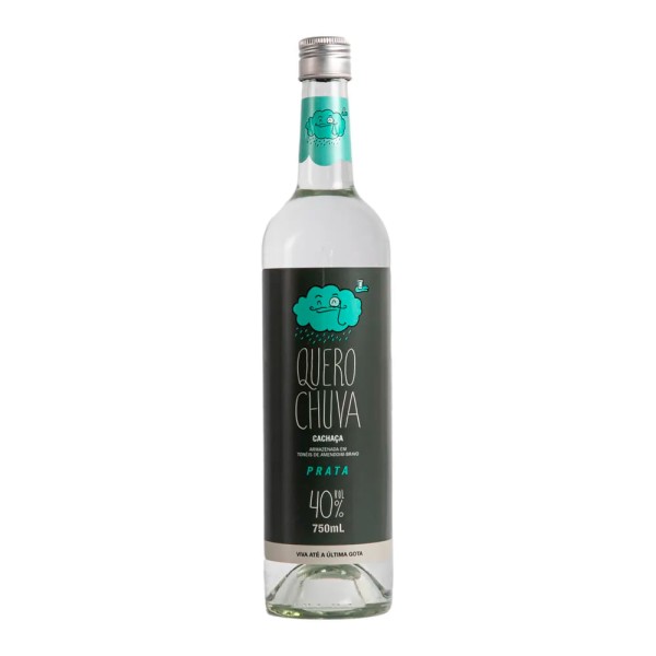 Encontraproduto.com.br - Cachaça Quero Chuva Prata 40% Garrafa 750ml