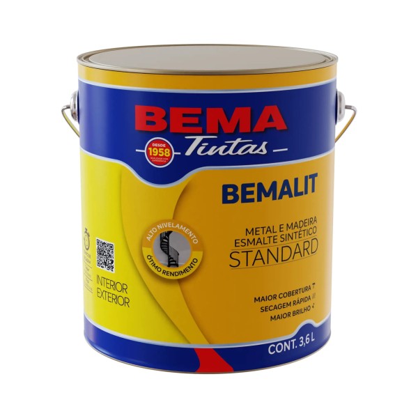 Encontraproduto.com.br - Tinta Bemalit Esmalte Sintético Bema 3,6L Marrom Tabaco - 004267107