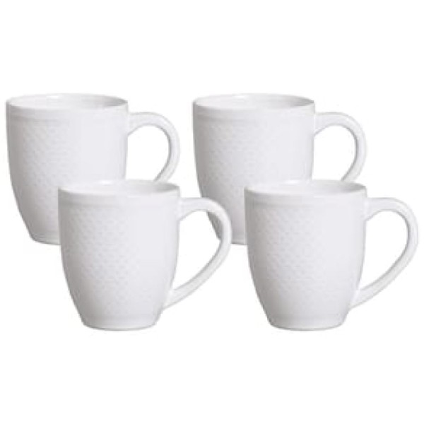 Conjunto de Canecas Porto Brasil Pois em Faiança Feldspática 340ml - 4 Peças