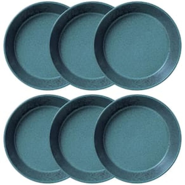 Conjunto com 6 Pratos Fundos Porto Brasil Neo Night Sky em Stoneware 19,5 cm  Azul