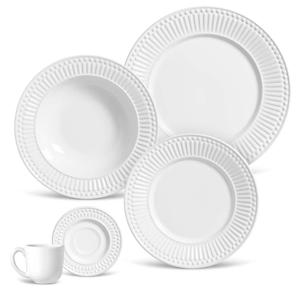 Encontraproduto.com.br - Aparelho de Jantar, Café e Sobremesa Porto Brasil Ravenna Roma 61089 - 20 Peças