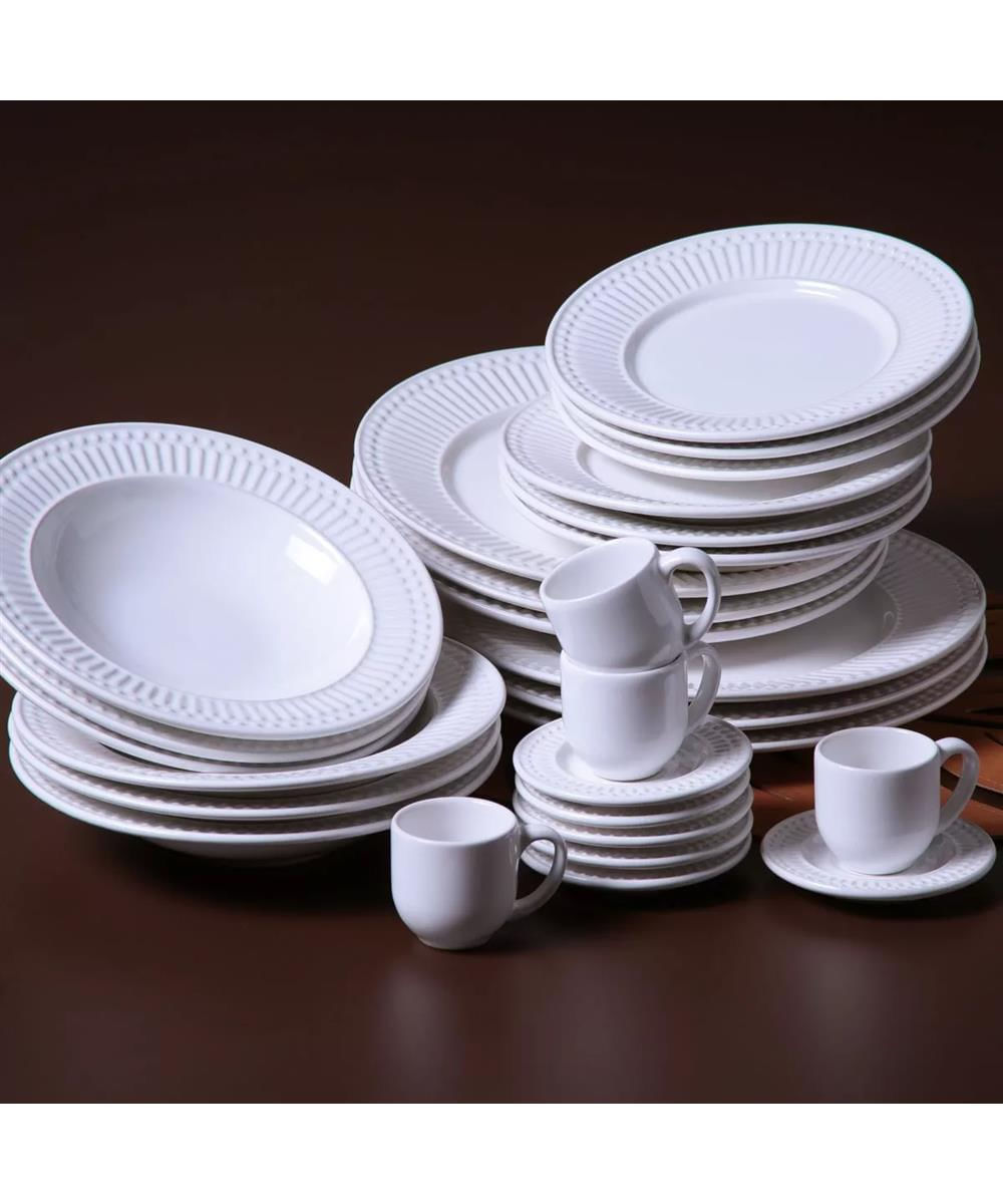 Encontraproduto.com.br - Aparelho de Jantar, Café e Sobremesa Porto Brasil Ravenna Roma 61089 - 20 Peças