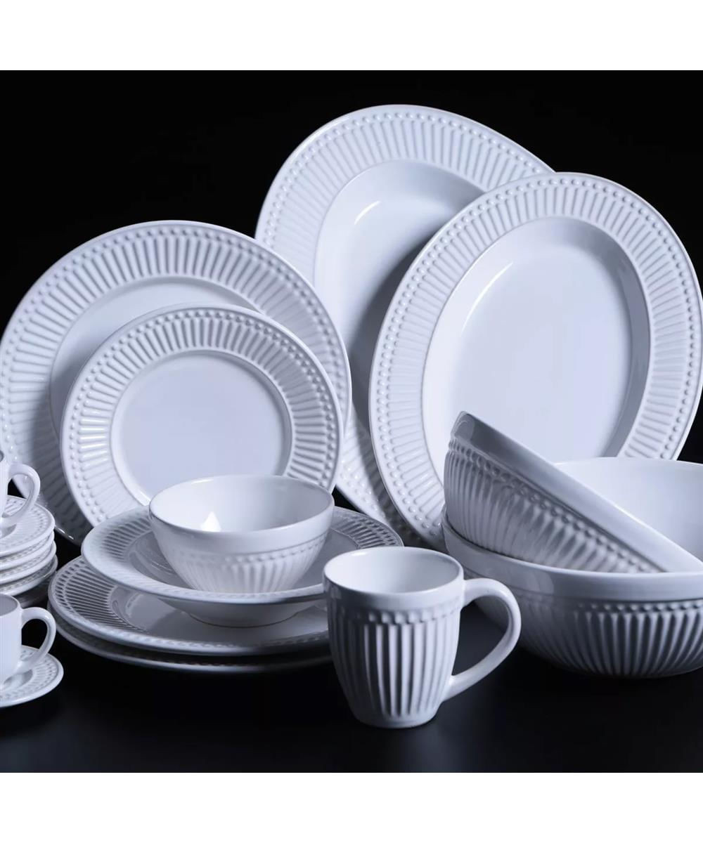 Encontraproduto.com.br - Aparelho de Jantar, Café e Sobremesa Porto Brasil Ravenna Roma 61089 - 20 Peças