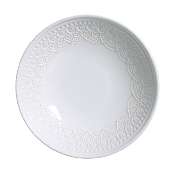 Encontraproduto.com.br - Prato Fundo em Cerâmica Agra 21cm Porto Brasil Branco
