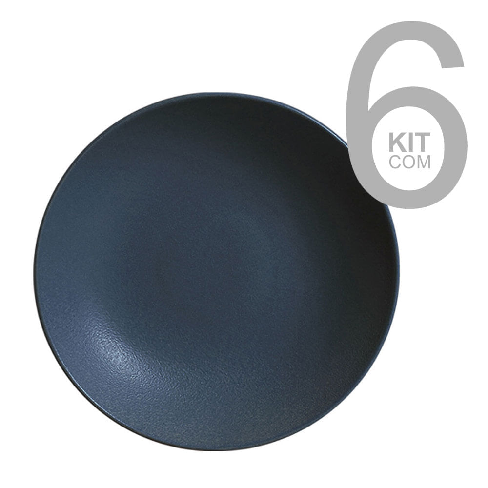 Jogo 6 Pratos Fundos Coup Stoneware Boreal - Porto Brasil