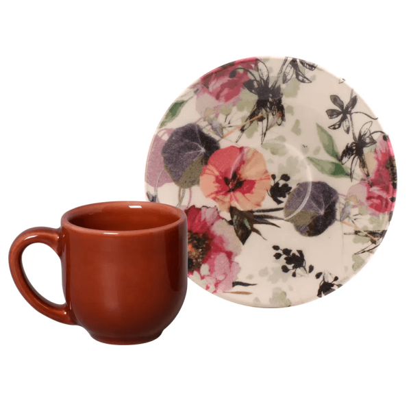 Encontraproduto.com.br - Xícara de Café com Pires Coup Angie 112ml Estampado Porto Brasil